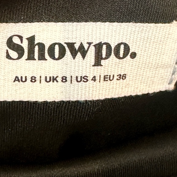 SHOWPO. Black Sequin Glittery Black Maxi Deep Side Slit Maxi Dress, Size 4 - Picture 4 of 8